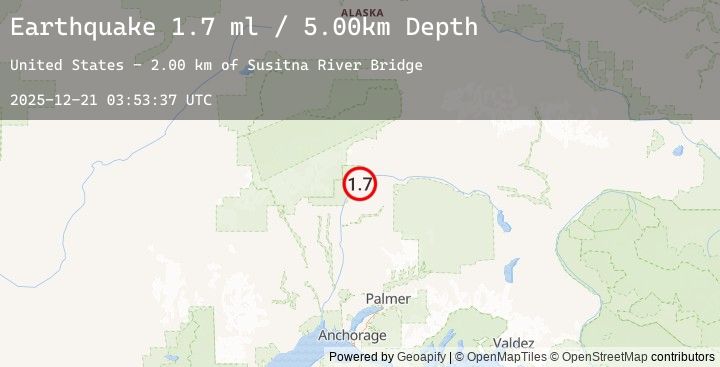 Map of 41 km NNE of Chase, Alaska