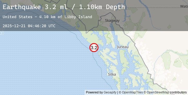 Map of 30 km WNW of Elfin Cove, Alaska
