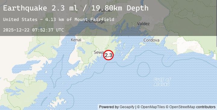 Map of 31 km ESE of Lowell Point, Alaska