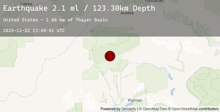 Map of 65 km N of Petersville, Alaska