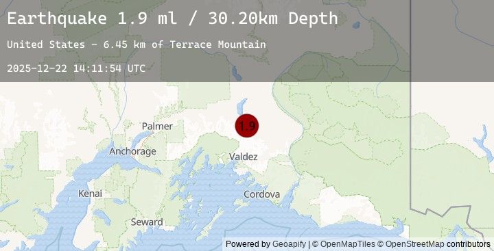 Map of 51 km SSE of Nelchina, Alaska