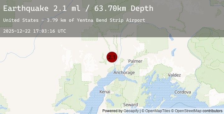 Map of 24 km NNW of Susitna, Alaska