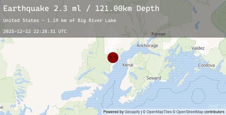 Map of 56 km WNW of Nikiski, Alaska