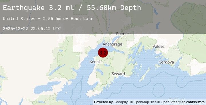Map of 4 km ESE of Point Possession, Alaska