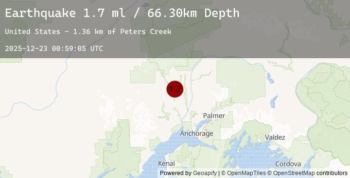 Map of 33 km NE of Skwentna, Alaska