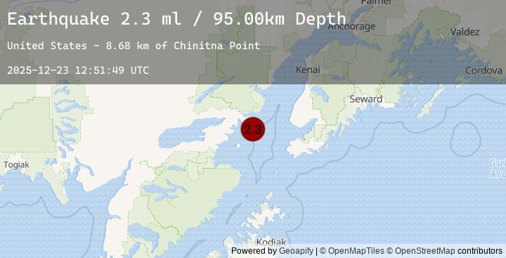 Map of 66 km ESE of Pedro Bay, Alaska