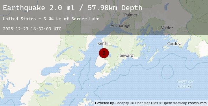 Map of 14 km ESE of Clam Gulch, Alaska
