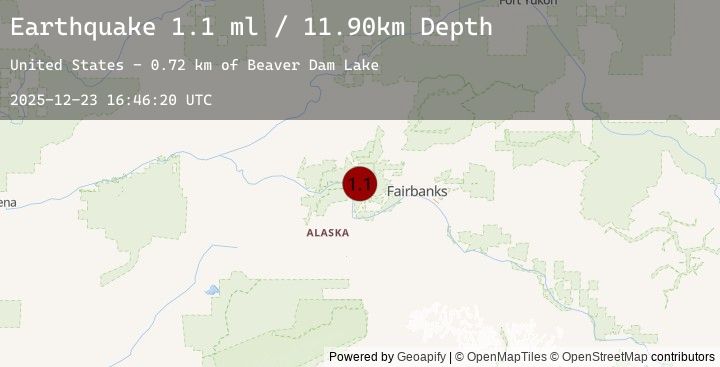 Map of 32 km SSE of Minto, Alaska