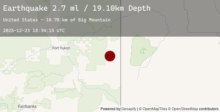 Map of 91 km ESE of Chalkyitsik, Alaska