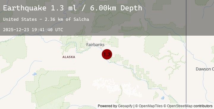 Map of 2 km E of Salcha, Alaska