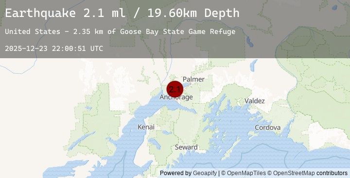 Map of 3 km NNE of Point MacKenzie, Alaska