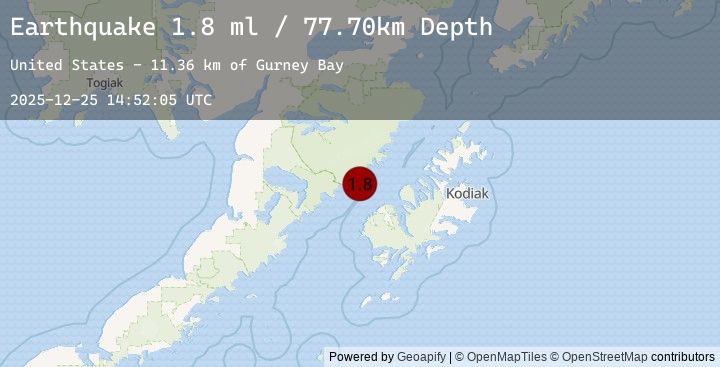 Map of 40 km NNW of Karluk, Alaska
