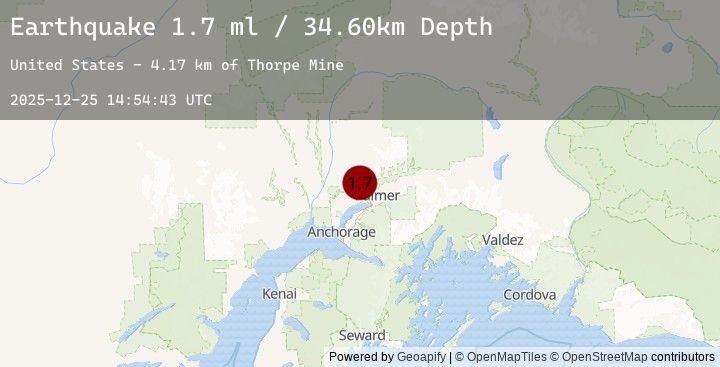 Map of 10 km NNW of Tanaina, Alaska