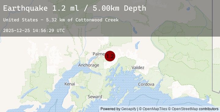 Map of 30 km ENE of Knik River, Alaska