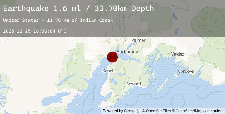 Map of 12 km ESE of Tyonek, Alaska