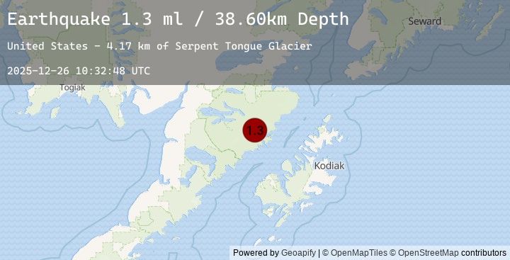 Map of 90 km N of Karluk, Alaska