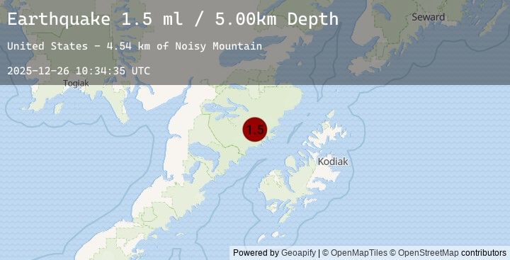 Map of 84 km NNW of Karluk, Alaska