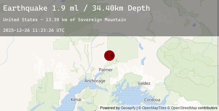 Map of 34 km N of Sutton-Alpine, Alaska