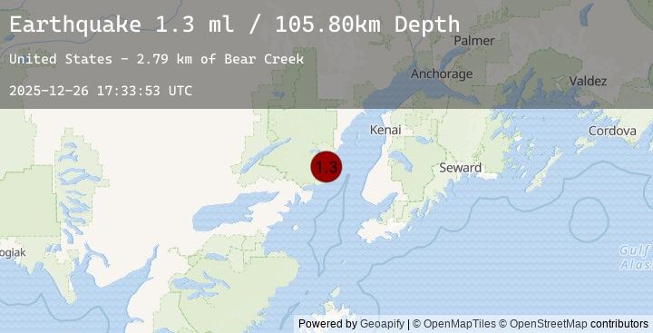 Map of 56 km WNW of Happy Valley, Alaska