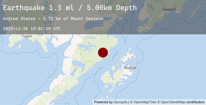 Map of 92 km N of Karluk, Alaska