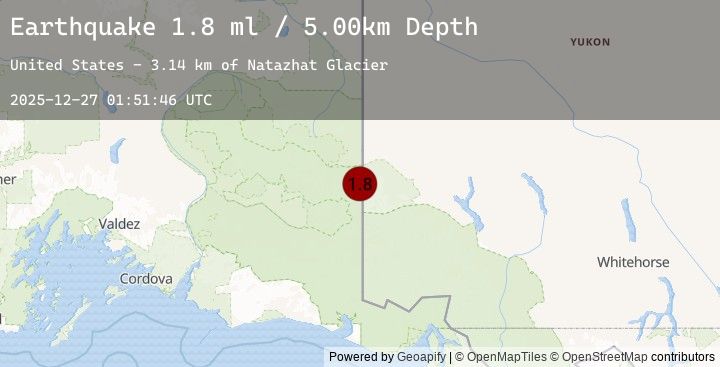 Map of 100 km E of McCarthy, Alaska