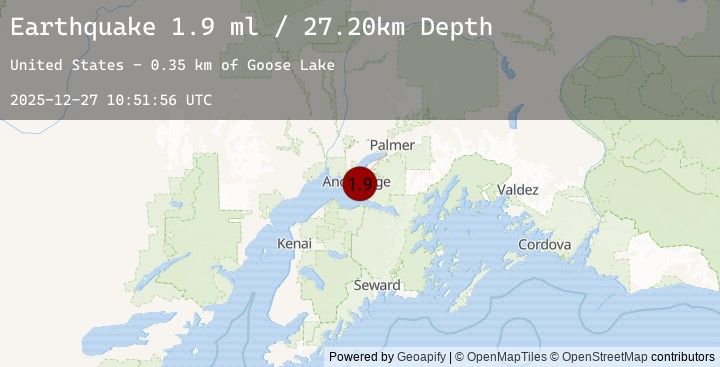 Map of 5 km ESE of Anchorage, Alaska