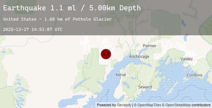 Map of 70 km WNW of Tyonek, Alaska