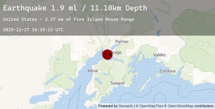 Map of 17 km WSW of Anchorage, Alaska
