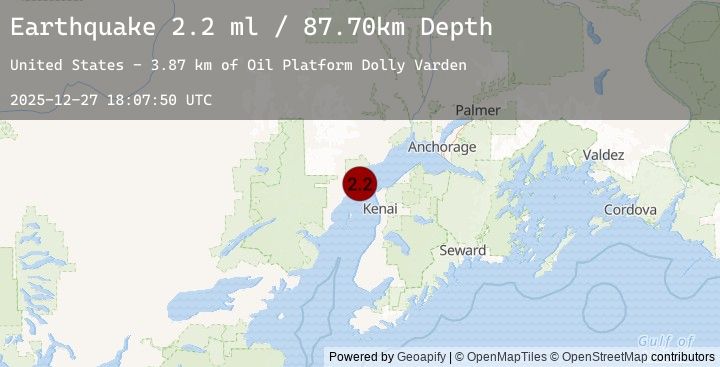 Map of 26 km WNW of Nikiski, Alaska