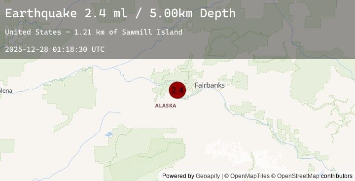 Map of 14 km N of Four Mile Road, Alaska