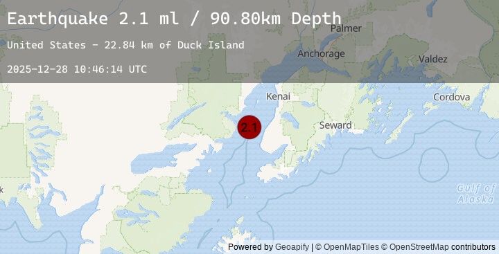 Map of 27 km WNW of Happy Valley, Alaska