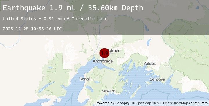 Map of 5 km NNW of Knik, Alaska