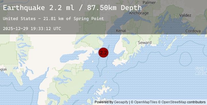 Map of 43 km W of Anchor Point, Alaska