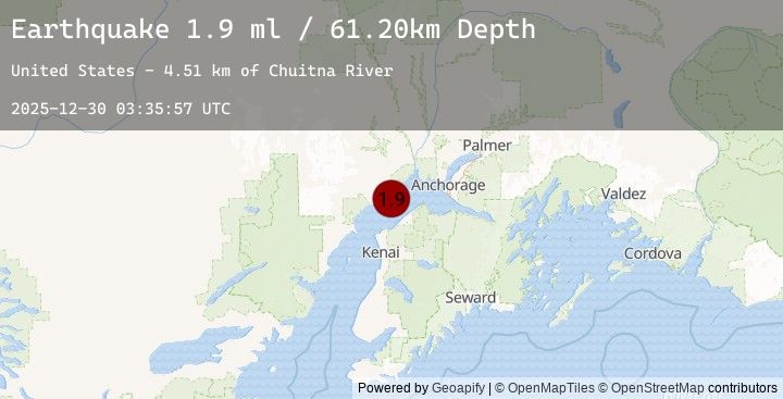 Map of 5 km E of Tyonek, Alaska