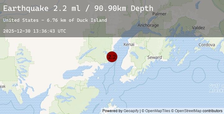 Map of 44 km WNW of Happy Valley, Alaska
