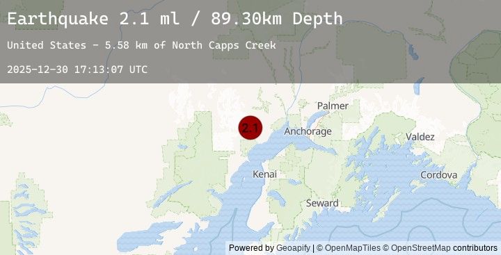 Map of 36 km WNW of Beluga, Alaska