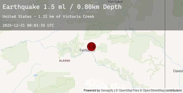 Map of 12 km E of Fox, Alaska