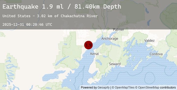 Map of 38 km NW of Nikiski, Alaska