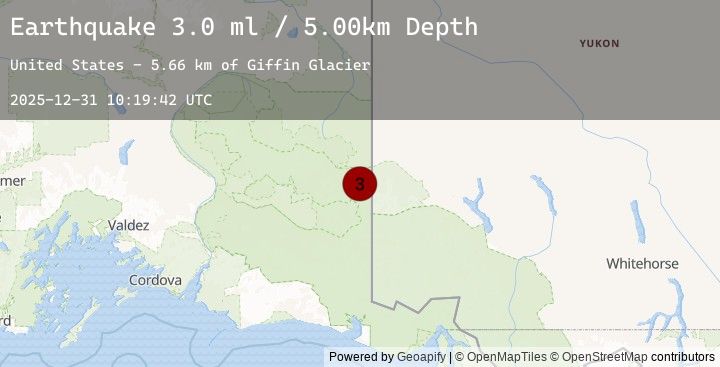Map of 96 km E of McCarthy, Alaska