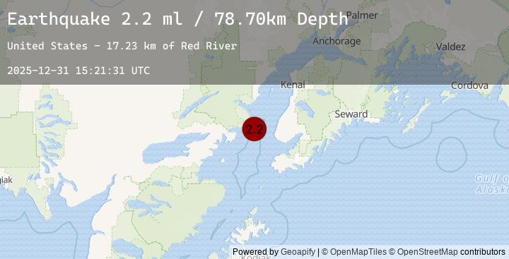 Map of 35 km WNW of Anchor Point, Alaska
