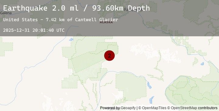 Map of 24 km W of Cantwell, Alaska