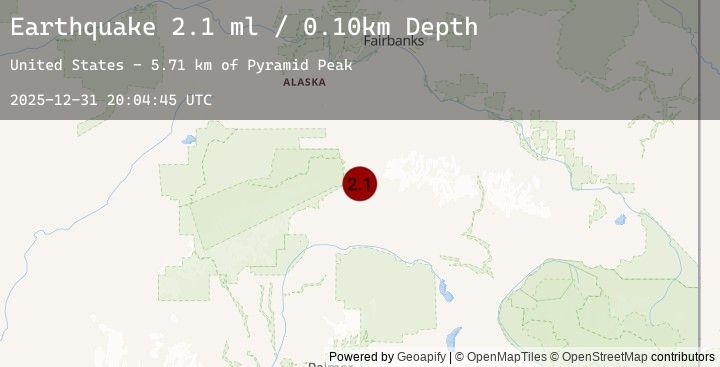 Map of 25 km ENE of Cantwell, Alaska