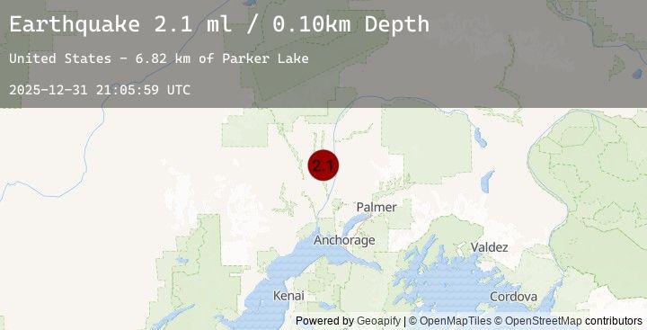Map of 27 km SSW of Trapper Creek, Alaska