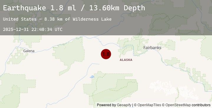 Map of 48 km SSW of Manley Hot Springs, Alaska