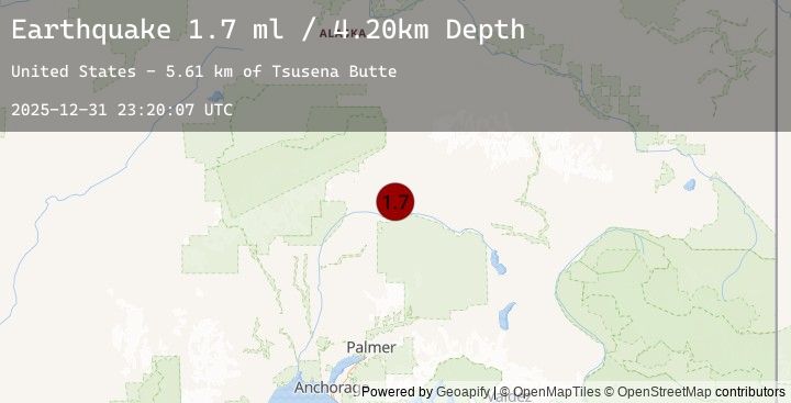 Map of 51 km SSE of Cantwell, Alaska