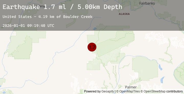 Map of 53 km SW of Denali National Park, Alaska