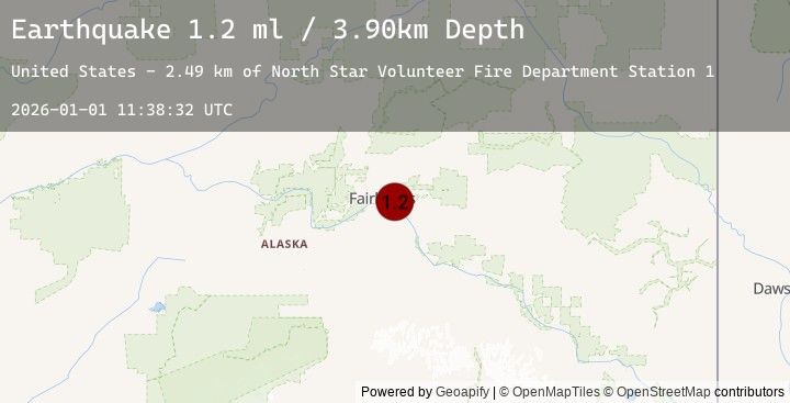Map of 3 km ENE of Badger, Alaska