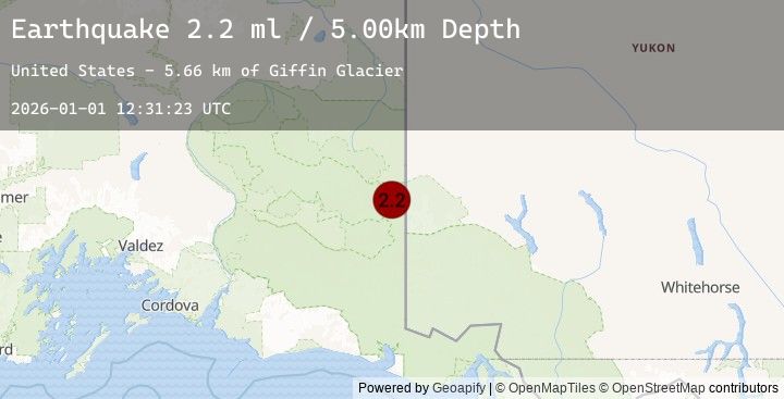 Map of 88 km E of McCarthy, Alaska