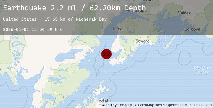Map of 24 km SW of Anchor Point, Alaska