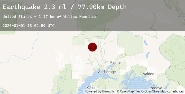 Map of 29 km NNE of Skwentna, Alaska